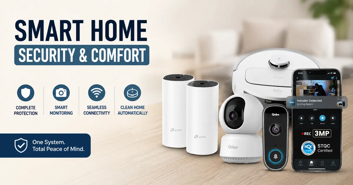 Best Smart Home Devices in India (2026) Ultimate AI Cleaning, Security & Wi-Fi Upgrade Guide